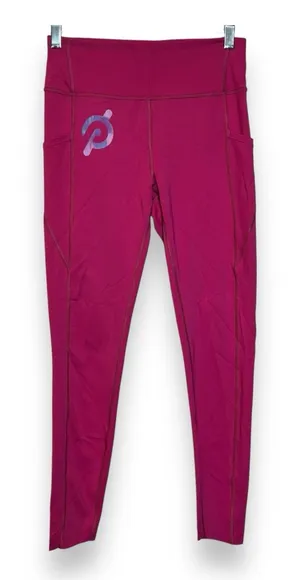 Peloton‎ Move Mission Tulip Hem Leggings Sz M High Rise Pink Cycling Athletic thumbnail 1