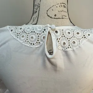 ANNE FONTAINE White Cotton Eyelet Leoncia Top Sz 40 (6-8)‎ thumbnail 5