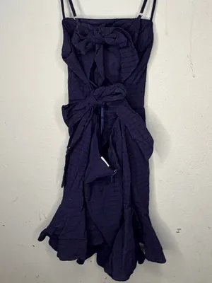 Selfie Leslie Navy Cotton Dress thumbnail 5
