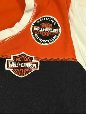 Harley-Davidson Classic Colorblock Henley Women’s Plus Size 2W Black Orange NEW thumbnail 4