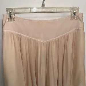 NWT $88 Anthropologie x Odille Pink Chiffon Lined V-Shaped Yoke Waist Skirt 4 thumbnail 6