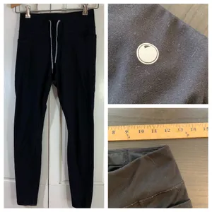 Yogalicious Black High Waist Leggings Pockets‎ Drawstring Size XS READ thumbnail 9