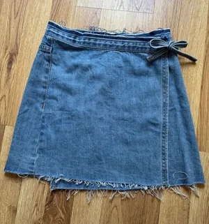 PacSun Denim Wrap Mini Skirt thumbnail 1