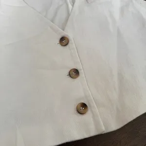Oak and fort off white button down suit vest crop tank top small thumbnail 3
