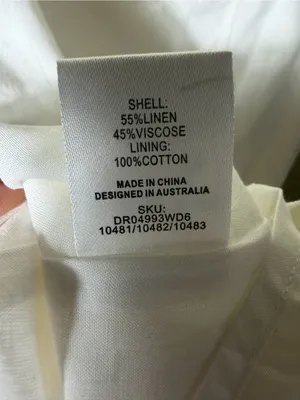 New Meshki Tandie Linen Flare Mini Dress White Size Large thumbnail 8