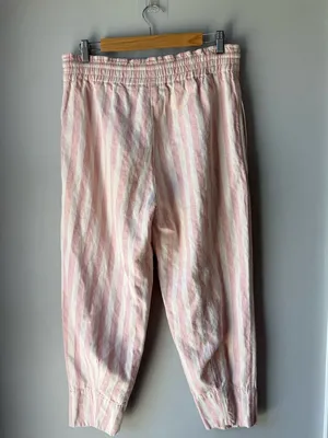 bassike Striped Cotton Linen Pants thumbnail 4