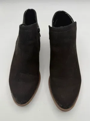 Time and Tru Booties Faux Suede Ankle Boots Memory Foam Womens 8.5W Black Casual thumbnail 1