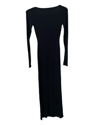 SKIMS Soft Lounge Long Sleeve Maxi Dress Onyx Black Size Small NWT thumbnail 4