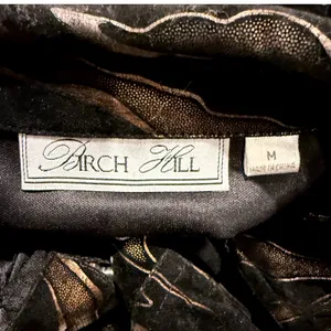 Birch Hill Womens Medium Black Bronze Metallic Tiger Stripe‎ Button Front Jacket thumbnail 4