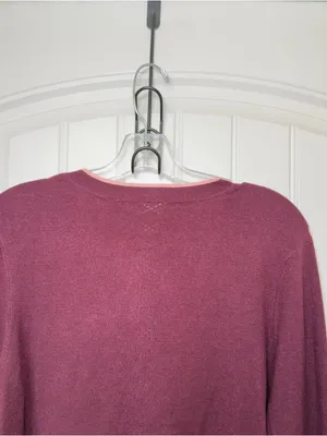 Scotch‎ Soda Amsterdam Medium Burgundy Pink Lined Preppy Cardigan Grandpacore thumbnail 5