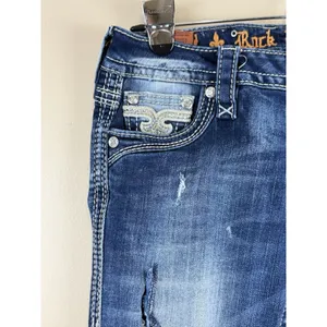 Rock Revival Jeans Womens 27 Effie Boot Cut Low Rise Rhinestone Flap Pockets thumbnail 4