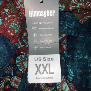 Himosyber Patchwork Jumpsuit Loose Floral Print Bohemian Wide Leg Overall 2XL thumbnail 13