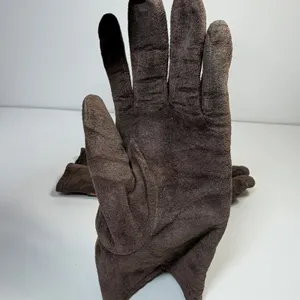 Vintage Faux Suede Gloves Orvis Womens One Size Patchwork Brown Boho Western thumbnail 4
