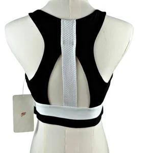 Fabletics Jane Medium Impmact Sports Bra Black White SMALL NWT Hidden Pocket thumbnail 4