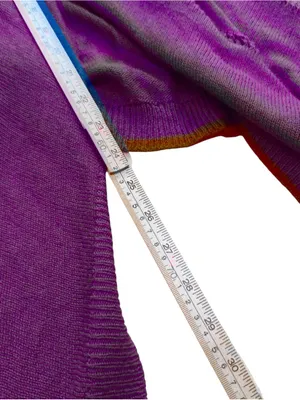 The Limited Purple Wool Blend Waterfall Open Front Cardigan Sweater Medium EUC thumbnail 8