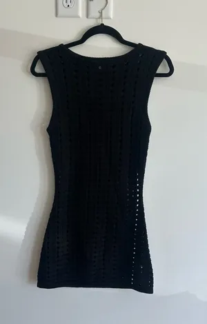 Cotton On Black Crochet Mini Dress thumbnail 1