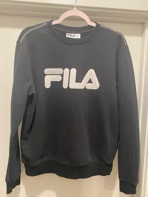 Vintage 90s FILA Black & White Pullover Sweater Sweatshirt thumbnail 1