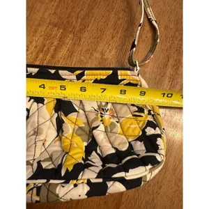 Vera Bradley Frannie CrossBody Yellow Black Dogwood Pattern Zip Close Floral thumbnail 8
