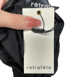 Retrofête Caye Hi-Low Silk Skirt in‎ Black Size XS thumbnail 11