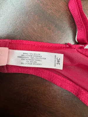 Victoria’s Secret Red Lace Bra Size 34C thumbnail 5