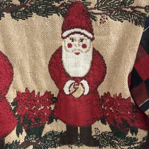 Unique Vintage Christmas Theme Thick Cotton Cardigan Made In Texas thumbnail 4