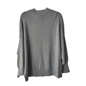 Zesica‎ Oversized Knit Sweater Mock Neck Long Sleeve Pullover Top Blue Large thumbnail 2