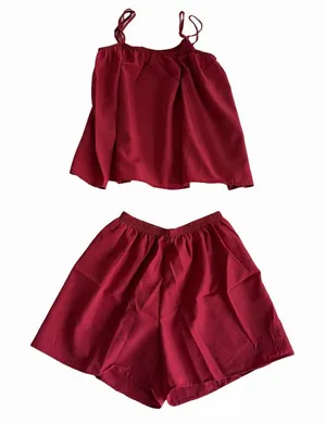 Women's Two Piece Spaghetti Strap and Shorts Pajamas Size M #260264 thumbnail 1