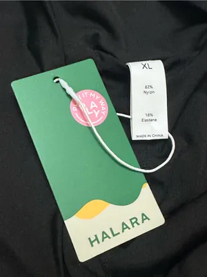 HALARA SoftlyZero Airy Black Athletic Shorts with Hidden Pocket and High Waist thumbnail 5
