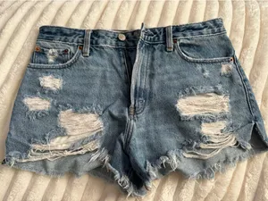 Abercrombie High Rise Jean Shorts thumbnail 1