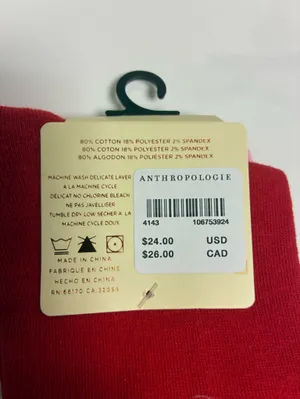 Anthropologie Striped and Solid crew socks (red/pink striped) New thumbnail 7