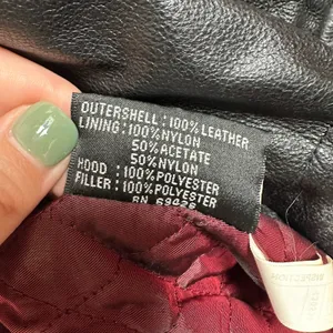 Wilsons‎ Leather Black Long Full-Zip Hooded Jacket Womens Size Large Cinch Waist thumbnail 8