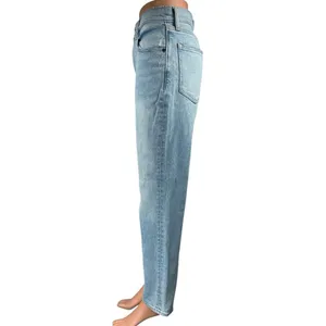 Abercrombie & Fitch 90's Straight Blue Ultra High Rise Distressed Denim Jeans 4 thumbnail 2