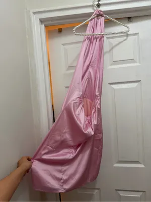 Boohoo Size 10 Pink Satin halter Mini Dress Backless Sleeveless Party Slip thumbnail 7