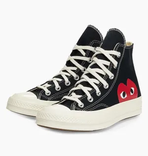 Converse Chuck Taylor Comme Des Garcons Play High Top Black thumbnail 2