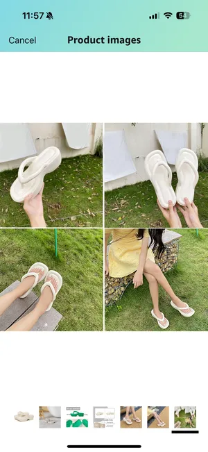 Flip Flops White Size 8 thumbnail 4