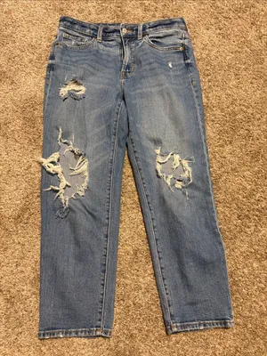Old Navy Women's High Rise OG Straight Ripped Denim‎ Jeans Size 6 Short thumbnail 1