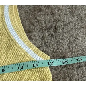 Alo Yoga Tennis Club Sweater Knit Dress White/Warm Butter Yellow Size XXs RARE thumbnail 10