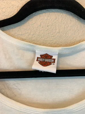 Harley Davidson women’s white long sleeve sz S biker Sturgis Scottsdale moto * thumbnail 2