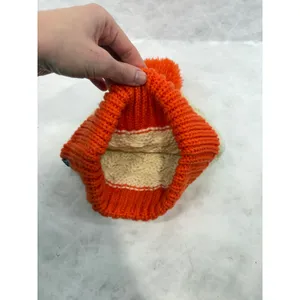 47 Brand Denver Broncos Women's Cable Knit Pom Beanie Hat Cream Orange NFL thumbnail 5
