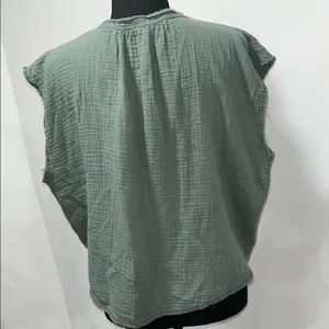 Aerie Green Crop Blouse thumbnail 2