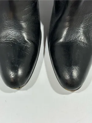 Cole Haan Nydia Black Tall Stretch Nappa Leather Boots 7B Made in Italy Luxury thumbnail 6