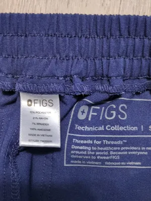 Figs Navy Blue Scrub Pants Size Small thumbnail 6