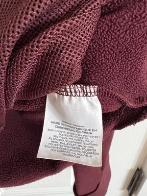 Nike Women's Burgundy Hoodie with Small Swoosh thumbnail 7