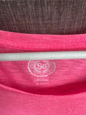 SO Women's Long-Sleeve Scoop Neck Top - Hot Pink thumbnail 2