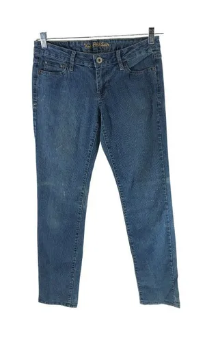 U.S. Polo Assn. Womens Blue Denim Jeans Size 9/10 Low Rise Straight Leg thumbnail 1