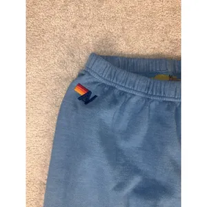 Aviator Nation Jogger Sweatpants Blue Smiley Face Women's Medium Happy ** thumbnail 4