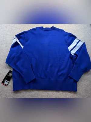 Buffalo Bills Ultra Game NFL Cardigan Sweater Blue Red NWT Size XL thumbnail 2