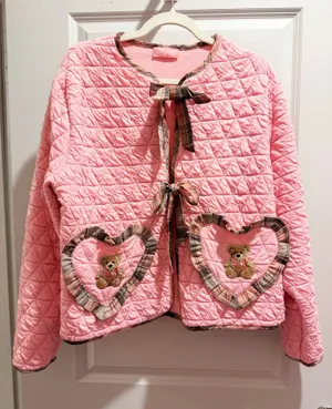 Teddy quilted heart jacket  thumbnail 1