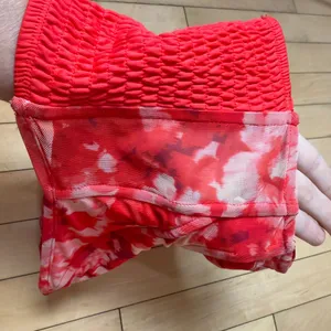 Stradivarius Red Floral Mesh Corset Top Bralette Size Small thumbnail 6