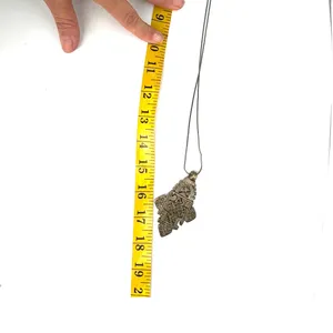 Vintage Pendant & chain Artisan Orthodox Ethiopian Coptic cross Abyssinian 18" thumbnail 2